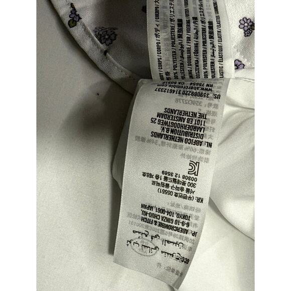 Hollister White mini dress with Purple Floral Pattern Size S - Picture 10 of 11